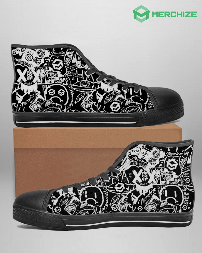 High Top Canvas Shoes (Made in China) Print On Demand
