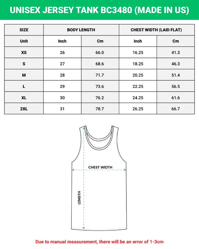 Unisex Jersey Tank Bella Canvas 3480 (Made in US) - Print on demand ...