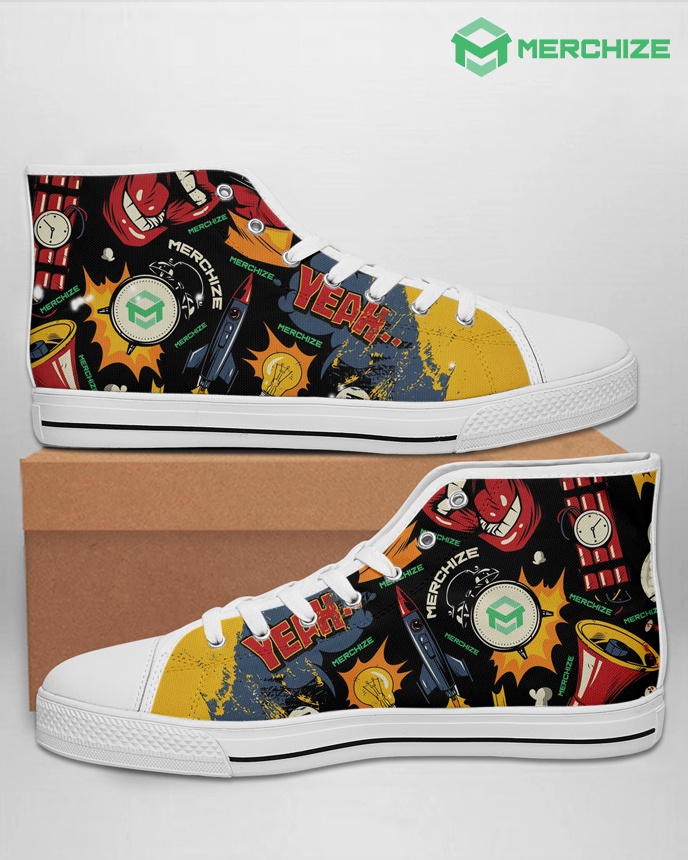 High Top Canvas Shoes (Made in China) Print On Demand