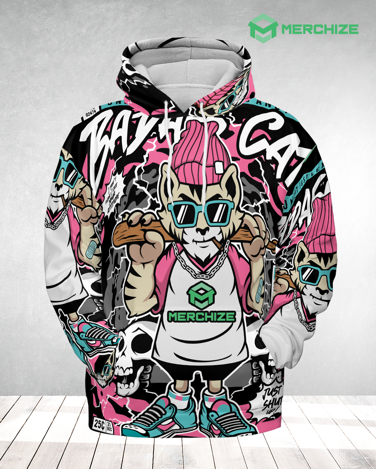 GOOD FAITH GREEN PRINT HOODIE – madeon