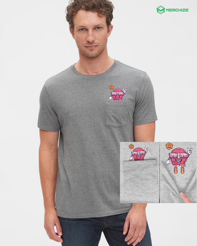 t shirt template with pocket