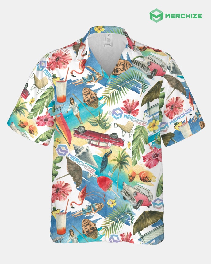 Allover Print Regular Fit Hawaiian Shirt Print On Demand Merchize